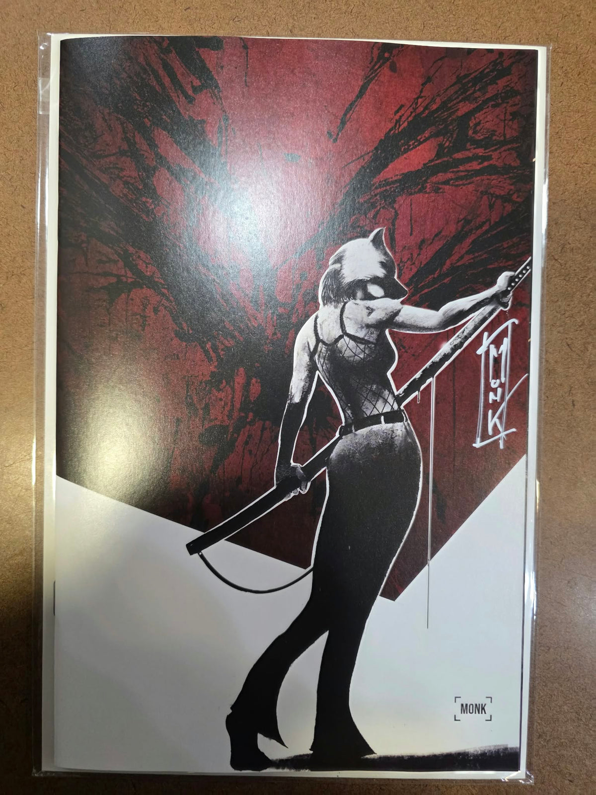 Exquisite Corpses: Fox Mask Killer #1- JAK in the box comics retailer exclusive- SIGNED by Monk Illustrations- White Signature