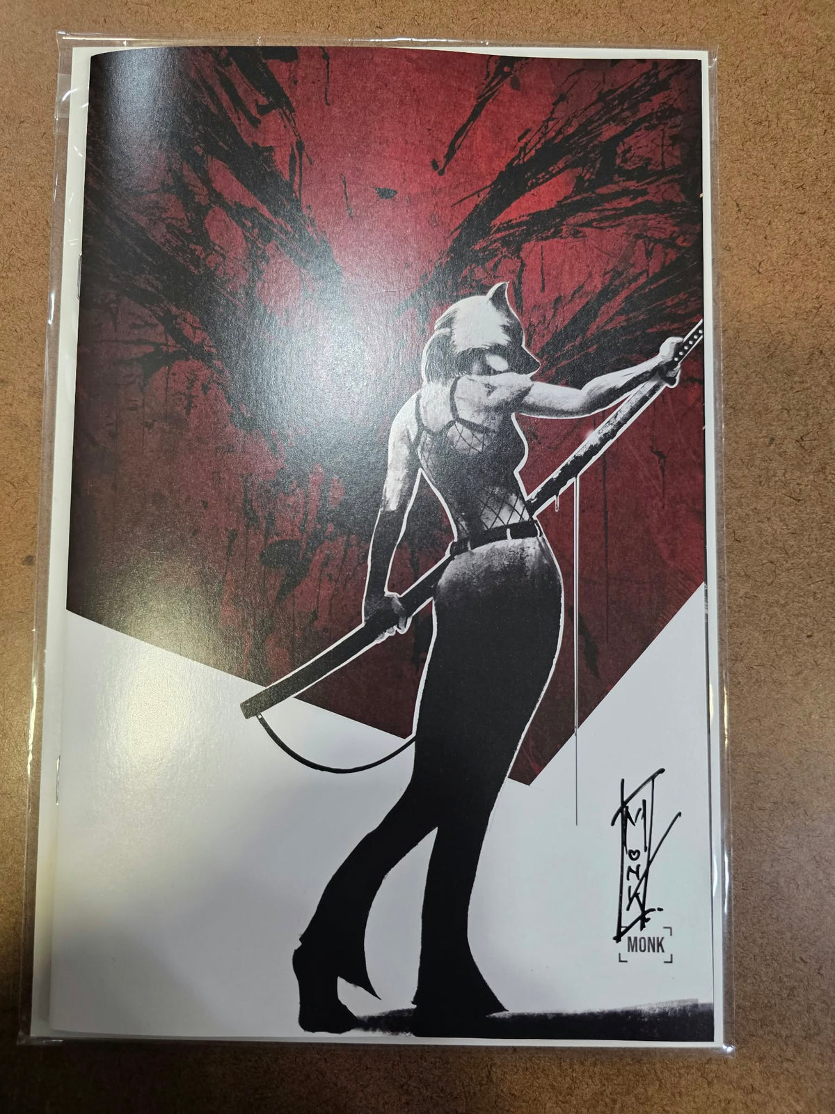 Exquisite Corpses: Fox Mask Killer #1- JAK in the box comics retailer exclusive- SIGNED by Monk Illustrations- Black Signature
